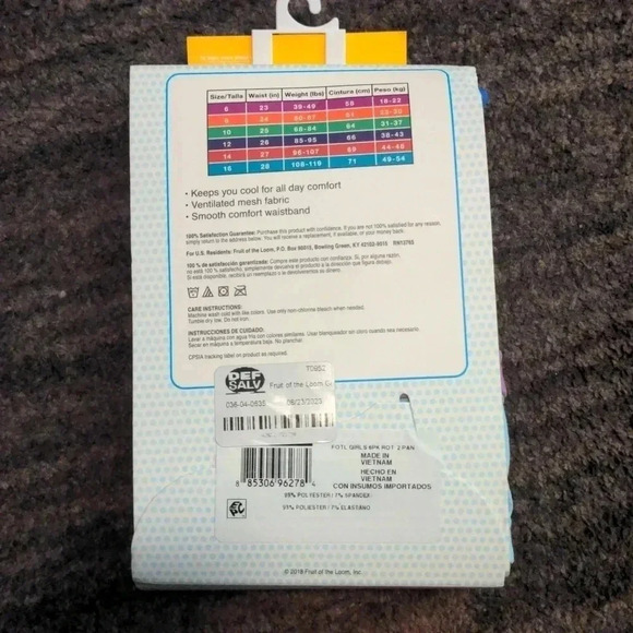 Fruit of the Loom 5-Pack Signature Breathable Briefs Girls - Picture 5 of 6